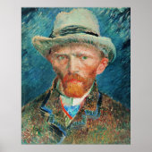 Poster Vincent van Gogh, Autoportrait avec Casquette (Devant)
