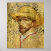 Poster Vincent van Gogh Autoportrait avec Casquette paill (Devant)
