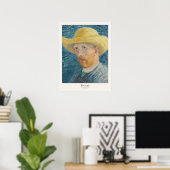 Poster Vincent van Gogh Autoportrait avec paille Art Casq (Bureau à domicile)