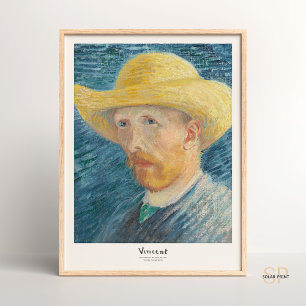 Poster Vincent van Gogh Autoportrait avec paille Art Casq