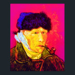 Poster Vincent Van Gogh - Autoportrait Bandage Pop Art<br><div class="desc">Huile sur toile de 1889, cet autoportrait montrant l'oreille bandée de Van Gogh et les yeux profondément tristes, a été peint un mois après sa rupture en décembre 1888 quand il a coupé son propre lobe d'oreille avec un rasoir suite à une dispute avec son voisin, Paul Gauguin. Contrairement à...</div>