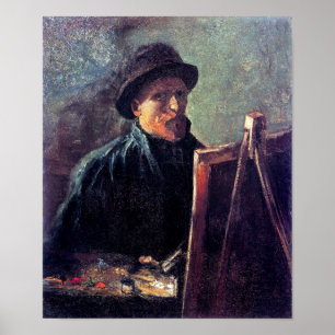 Poster Vincent Van Gogh - Autoportrait chapeau de feutre 