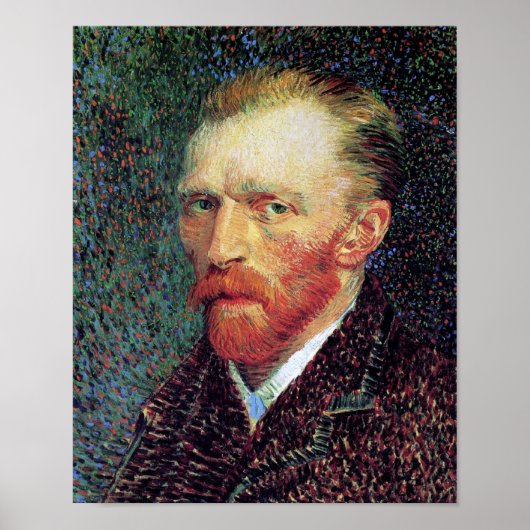 Poster Vincent Van Gogh - Autoportrait de style pointilli (Devant)