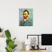 Poster Vincent Van Gogh - Autoportrait vert Beaux-Arts (Bureau à domicile)