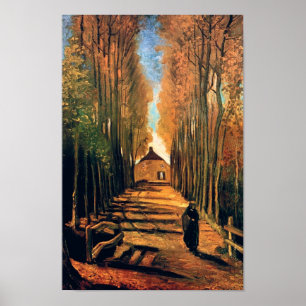 Poster Vincent Van Gogh - Avenue Des Poplars À L'Automne
