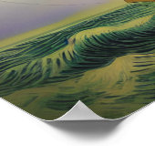 Poster Vincent Van Gogh Bateau à voile dans l'océan (Coin)