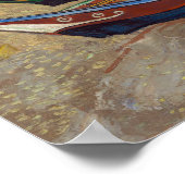 Poster Vincent van Gogh - Bateaux de pêche sur la plage (Coin)