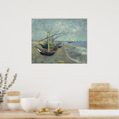 Poster Vincent van Gogh Bateaux de pêche sur la plage (Cuisine)