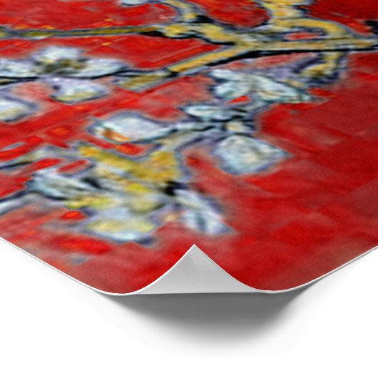 Poster Vincent van Gogh ~ Branches Avec Fleur D'Amandes (Coin)