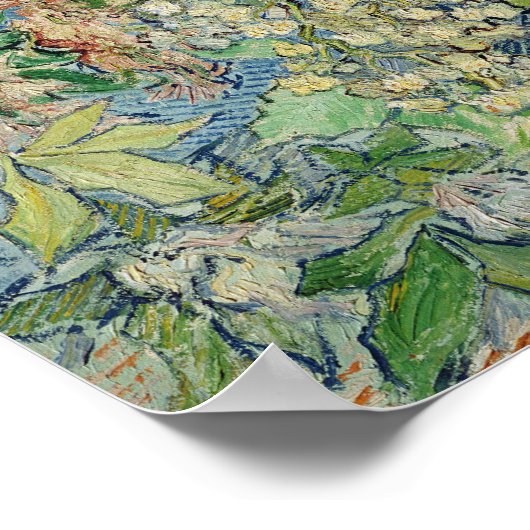 Poster Vincent van Gogh | Branches en fleurs de châtaigni (Coin)