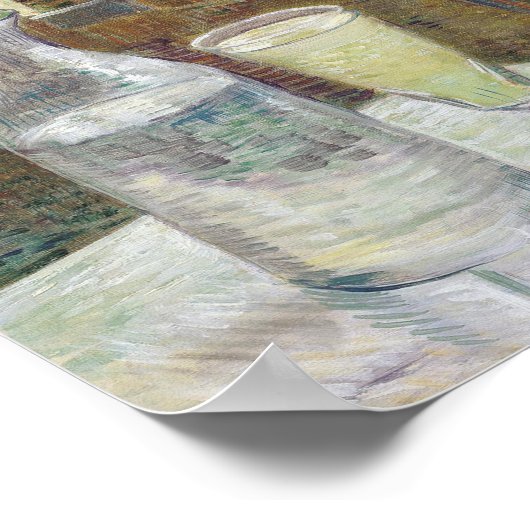Poster Vincent Van Gogh Café Table avec Absinthe (Coin)