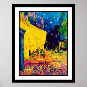 Poster Vincent Van Gogh - Cafe Terrace At Night Pop Art