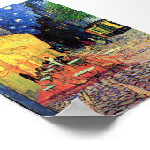 Poster Vincent van Gogh - "Café Terrasse à la nuit" Impri (Coin)