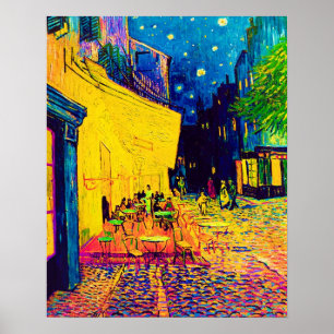 Poster Vincent Van Gogh - Café Terrasse Au Night Pop Art