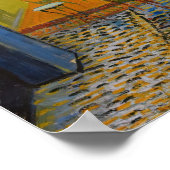 Poster Vincent van Gogh - Café Terrasse en soirée (Coin)