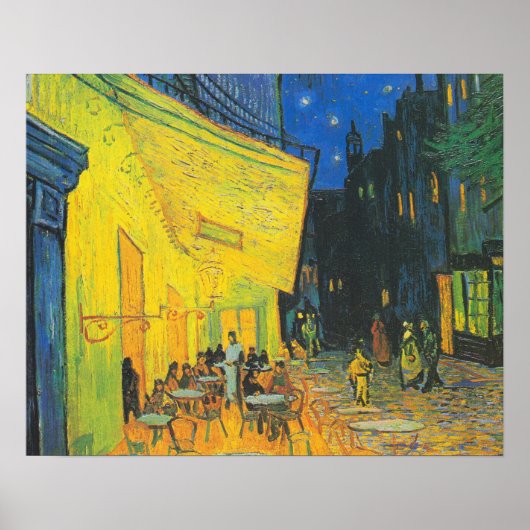 Poster Vincent Van Gogh Café Terrasse en soirée (Devant)