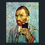Poster Vincent Van Gogh Cellphone Selfie Self Portrait<br><div class="desc">Spoofing the arts with this funny and original Van Gogh Selfie with Cellphone. 

Digitally retouched and enhanced for quality large format printing - you won't find anything this good anywhere else.</div>