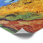 Poster Vincent Van Gogh - Champ de blé avec corbeaux noir (Coin)