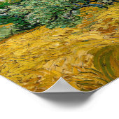 Poster Vincent Van Gogh - Champ de blé avec cyprès (Coin)