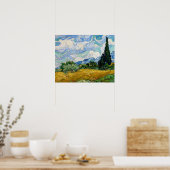 Poster Vincent Van Gogh - Champ de blé avec cyprès (Cuisine)