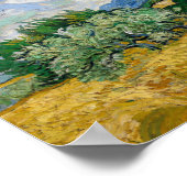 Poster Vincent van Gogh - Champ de blé avec cyprès (Coin)