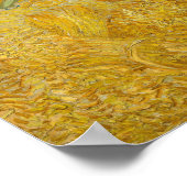 Poster Vincent van Gogh - Champ de blé avec un moissonneu (Coin)