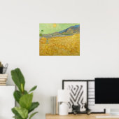 Poster Vincent van Gogh - Champ de blé avec un moissonneu (Bureau à domicile)