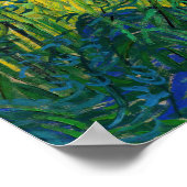 Poster Vincent van Gogh - Champ de blé vert avec Cypress (Coin)