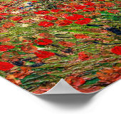 Poster Vincent van Gogh - Champ de coquelicots (Coin)