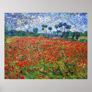 Poster Vincent van Gogh - Champ de coquelicots