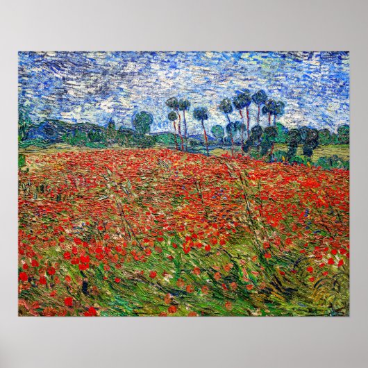 Poster Vincent van Gogh - Champ de coquelicots (Devant)