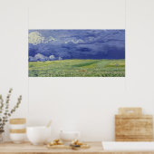 Poster Vincent van Gogh | Champs de roues sous Thunderclo (Cuisine)