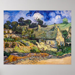 Poster Vincent Van Gogh - Chaumières à Cordeville