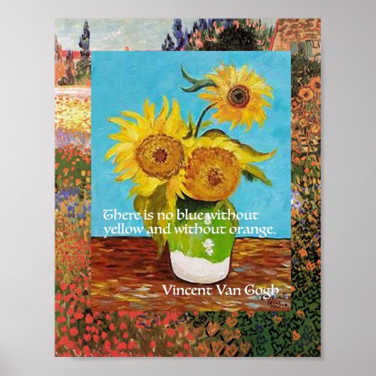 Poster Vincent Van Gogh, Citation de tournesol (Devant)