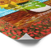 Poster Vincent Van Gogh, Citation de tournesol (Coin)