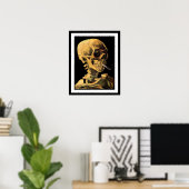 Poster Vincent Van Gogh - Crâne à la cigarette allumée (Bureau à domicile)