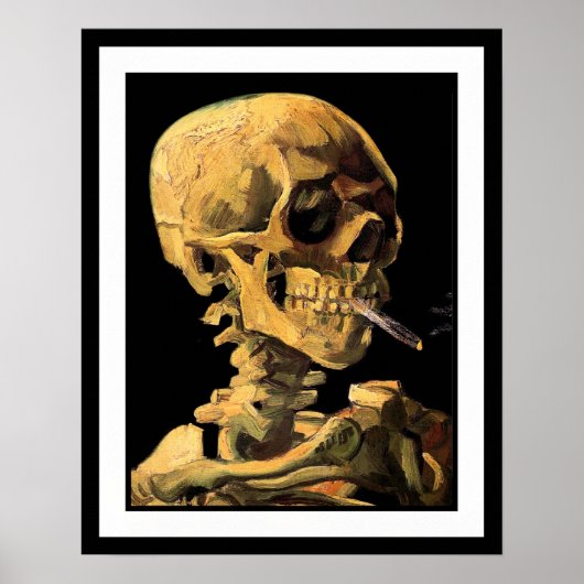 Poster Vincent Van Gogh - Crâne à la cigarette allumée (Devant)
