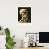 Poster Vincent van Gogh Crâne avec Cigarette Art Imprimer (Bureau à domicile)