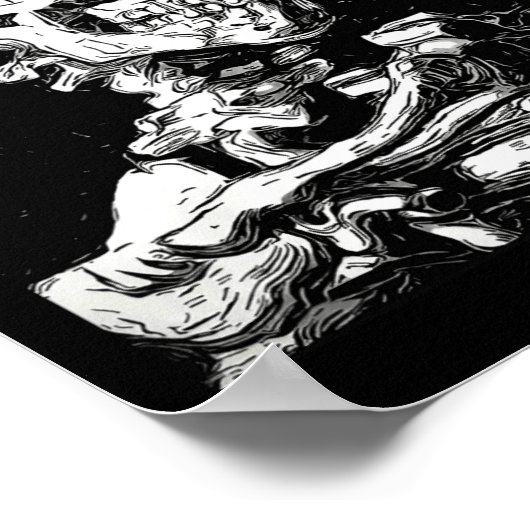 Poster Vincent Van Gogh Crâne avec cigarette Squelette Ha (Coin)