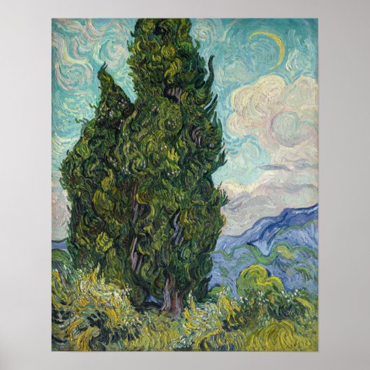 Poster Vincent van Gogh - Cyprès (Devant)