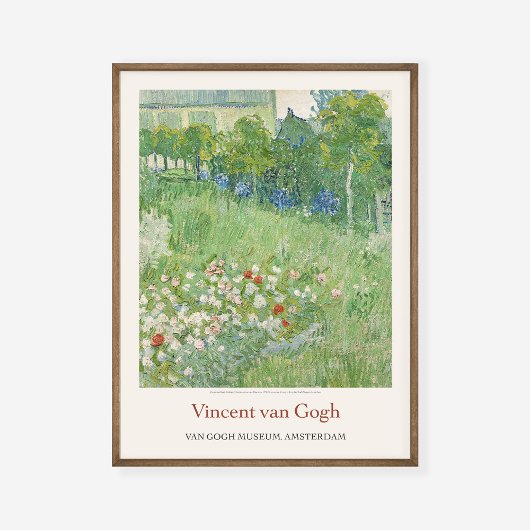 Poster Vincent Van Gogh Daubignys Garden 1890 Exposition