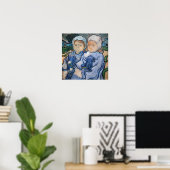 Poster Vincent van Gogh - Deux petites filles (Bureau à domicile)