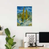 Poster Vincent Van Gogh, deux peupliers dans les Alpilles (Bureau à domicile)