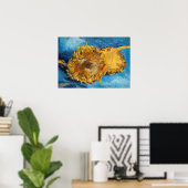 Poster Vincent van Gogh - Deux tournesols coupés (Bureau à domicile)