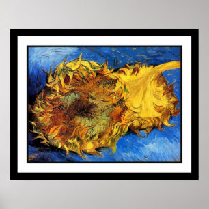 Poster Vincent Van Gogh - Deux tournesols coupés - Art fi