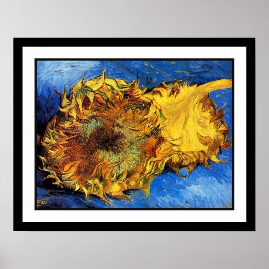Poster Vincent Van Gogh - Deux Tournesols coupés - Beaux- (Devant)