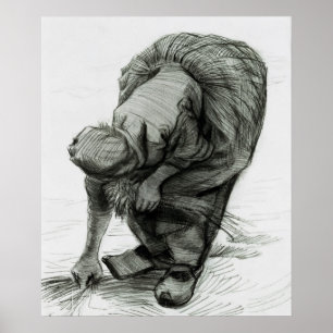 Poster Vincent van Gogh Femme paysanne Gleaning, 1885