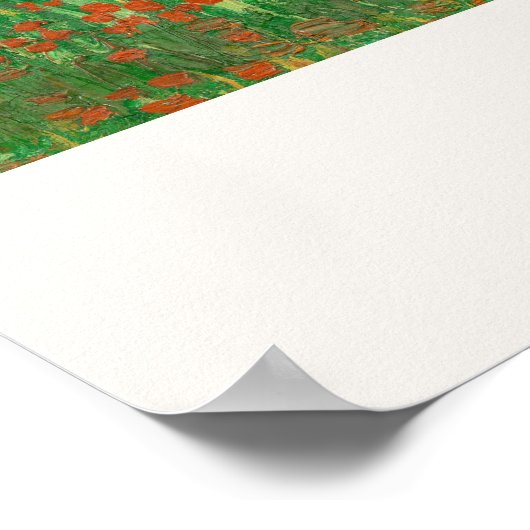 Poster Vincent van Gogh Field avec des pavots Art Imprime (Coin)