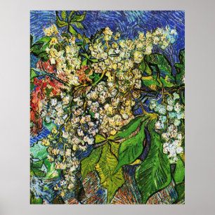 Poster Vincent van Gogh - Fleur de branches de châtaignes