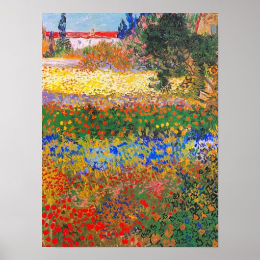 Poster Vincent Van Gogh Flower Garden (Devant)